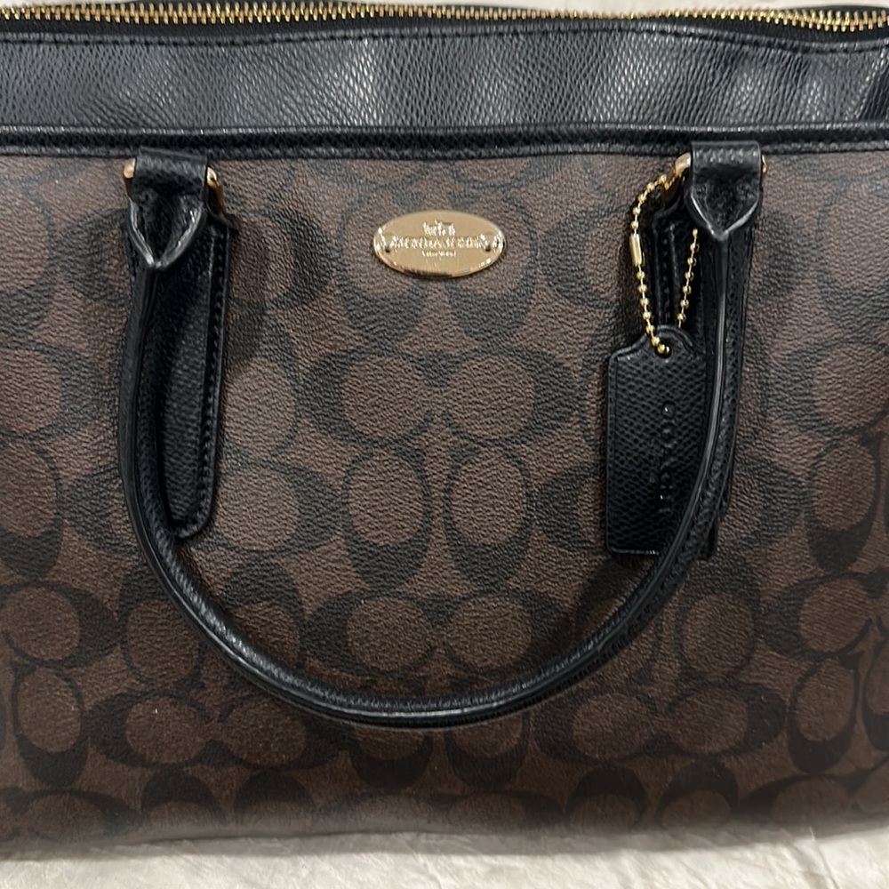 Coach Monogram Leather Shoulder Bag - Picture 2 of 7